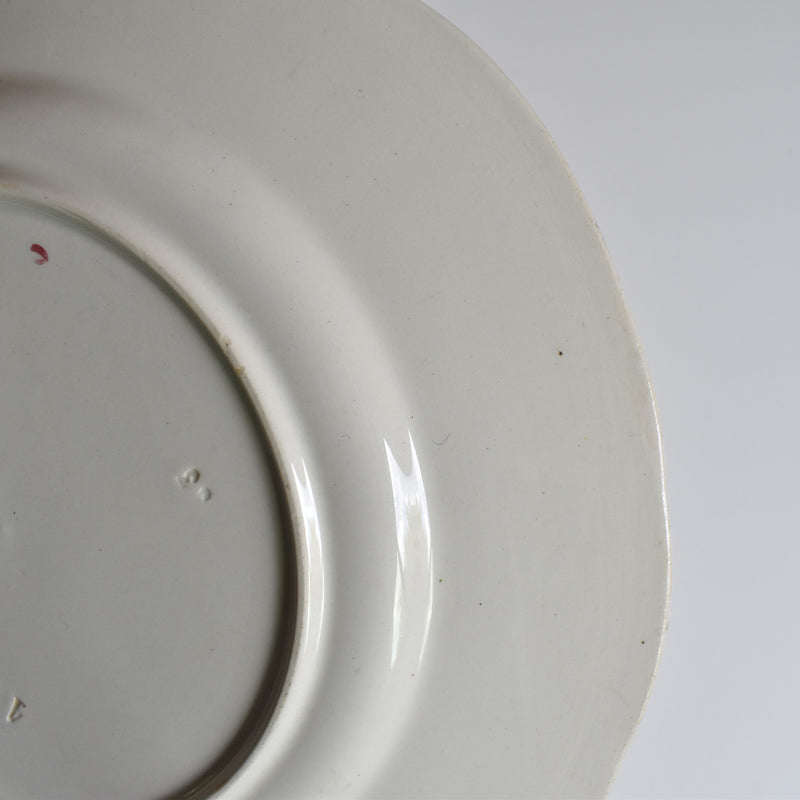 Antique plate Barluet&Cie Creil Montereau Service Rousseau A