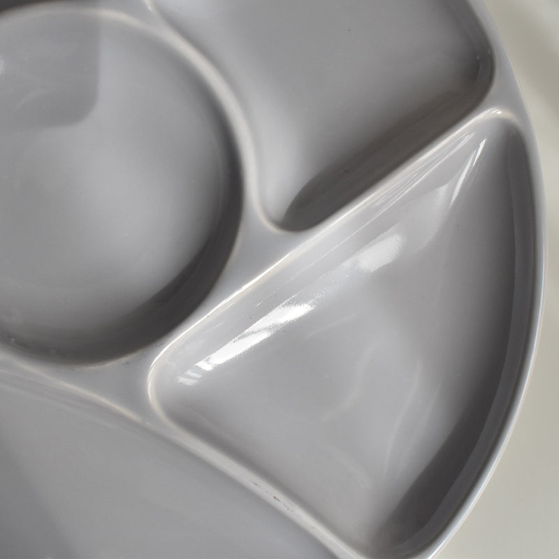 Vintage Fondue Plate Gien Gris G