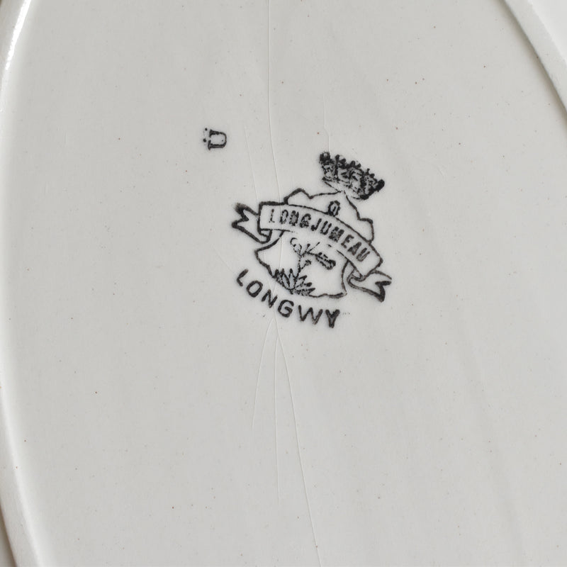 Antique Oval Platter, Longwy, Longjumeau