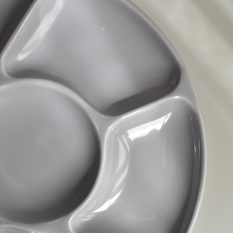Vintage Fondue Plate Gien Gris G