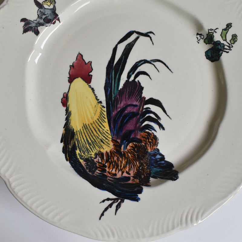 Antique plate Barluet&Cie Creil Montereau Service Rousseau A