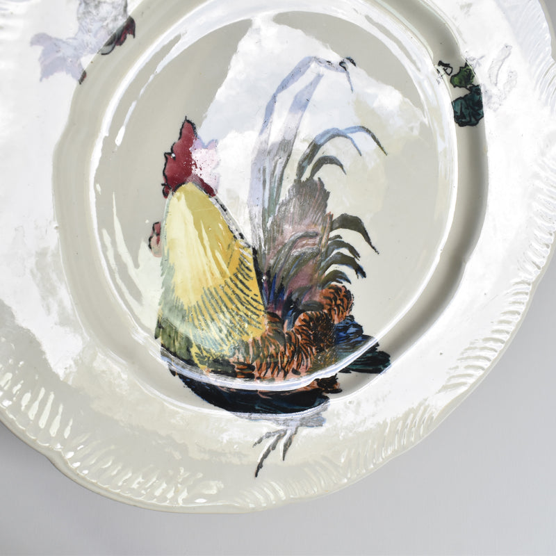 Antique plate Barluet&Cie Creil Montereau Service Rousseau A