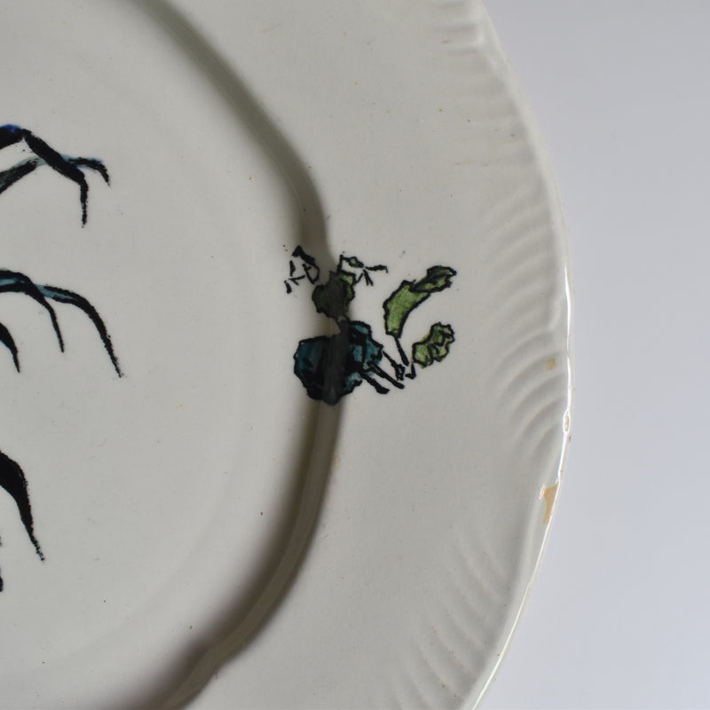 Antique plate Barluet&Cie Creil Montereau Service Rousseau A