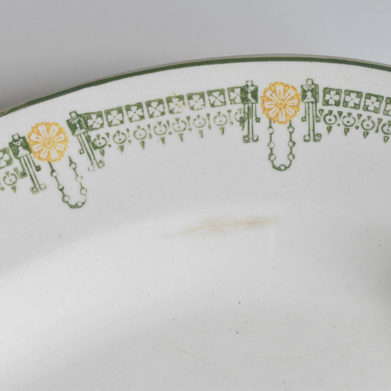 Antique Oval Platter, Longwy, Longjumeau