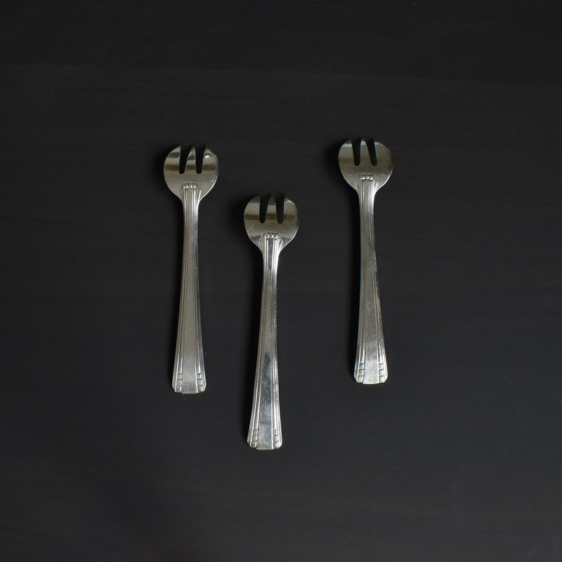 アンティークオイスターフォーク 銀メッキ Raoul Monteillet