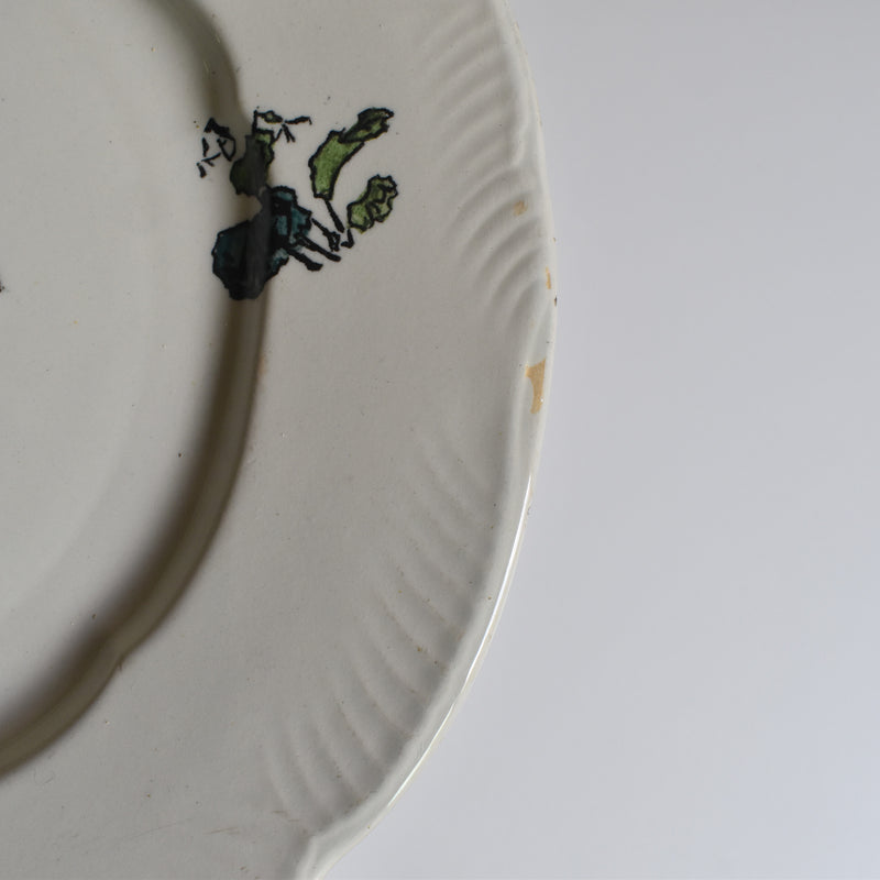 Antique plate Barluet&Cie Creil Montereau Service Rousseau A