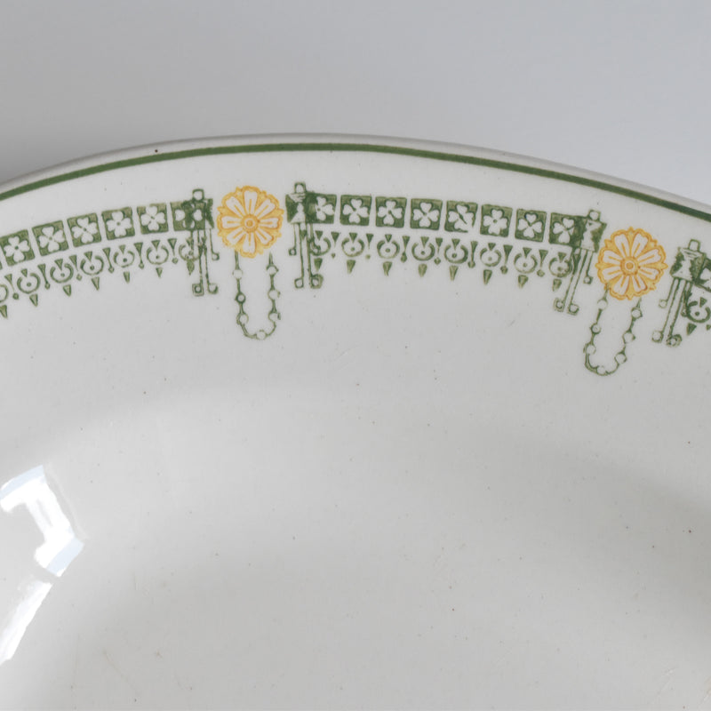 Antique Oval Platter, Longwy, Longjumeau