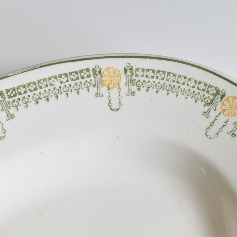 Antique Oval Platter, Longwy, Longjumeau