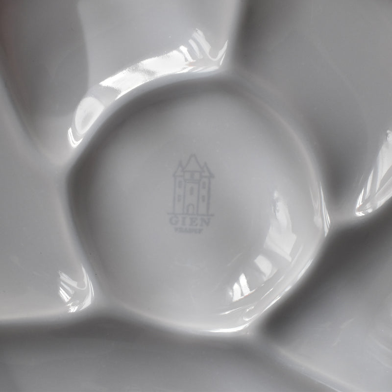 Vintage Fondue Plate Gien Gris H