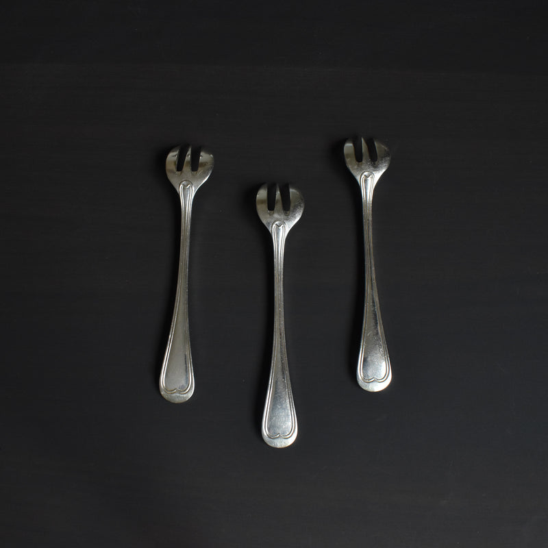 アンティークオイスターフォーク 銀メッキ Boulenger