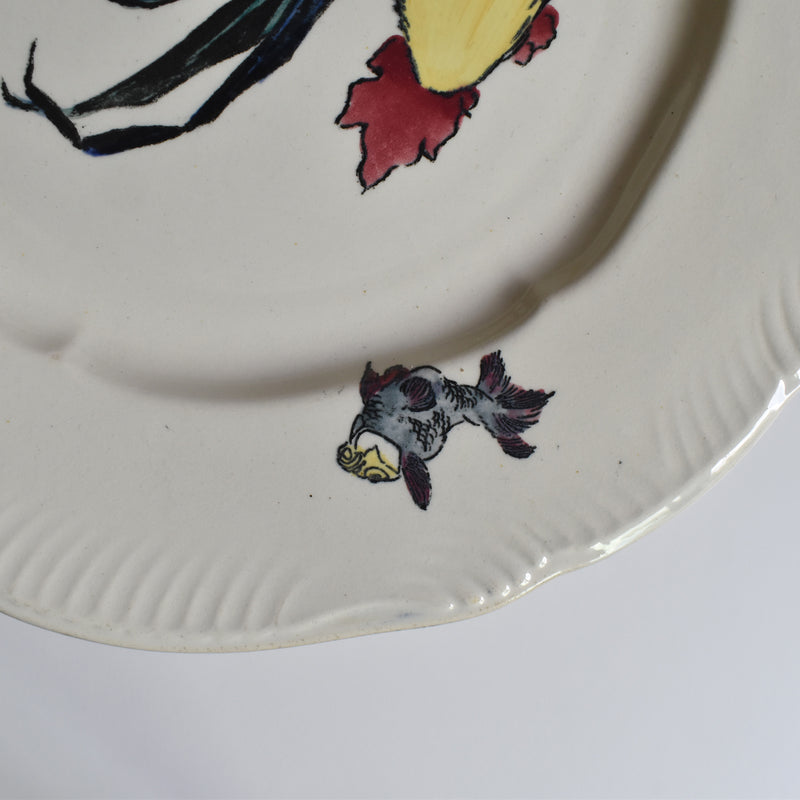 Antique plate Barluet&Cie Creil Montereau Service Rousseau A