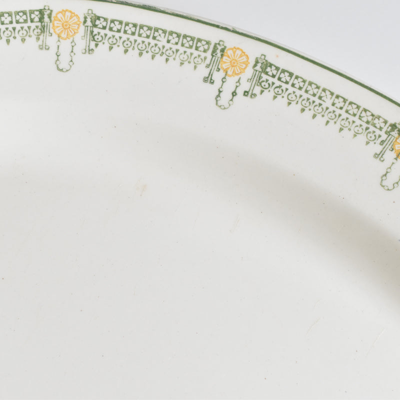 Antique Oval Platter, Longwy, Longjumeau