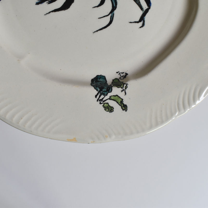 Antique plate Barluet&Cie Creil Montereau Service Rousseau A