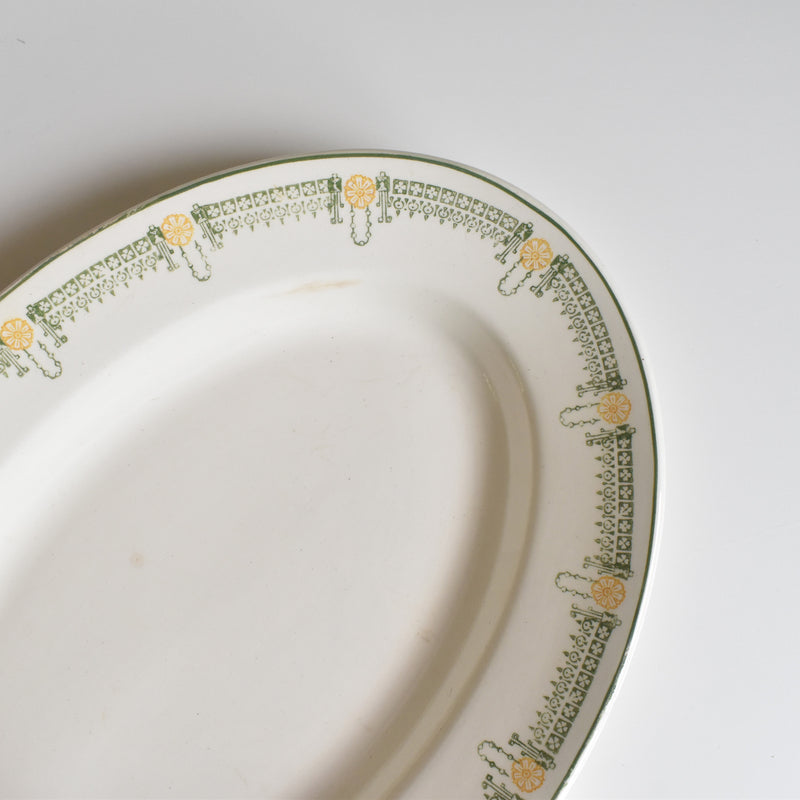 Antique Oval Platter, Longwy, Longjumeau