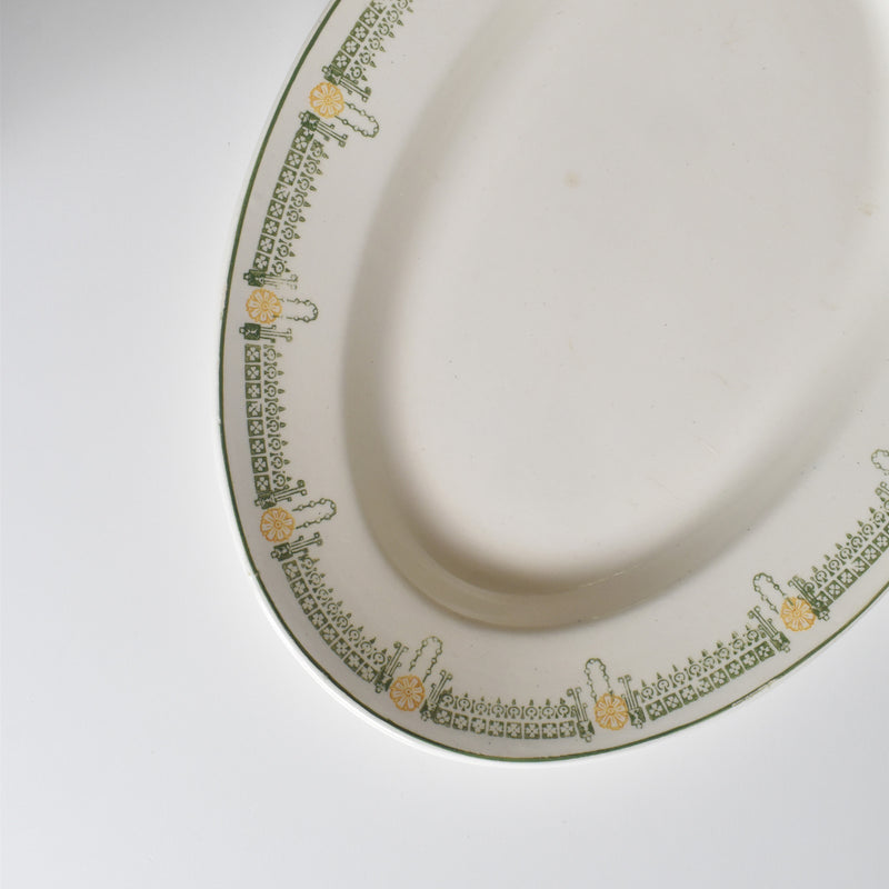 Antique Oval Platter, Longwy, Longjumeau