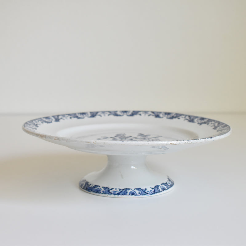 Antique Pedestal Plate KG LUNEVILLE Moustier