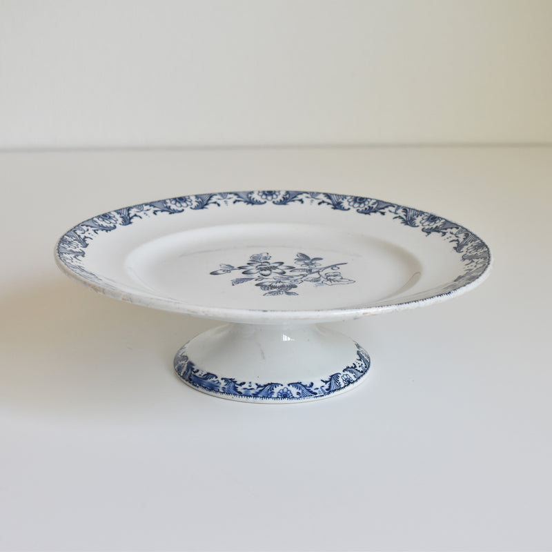 Antique Pedestal Plate KG LUNEVILLE Moustier