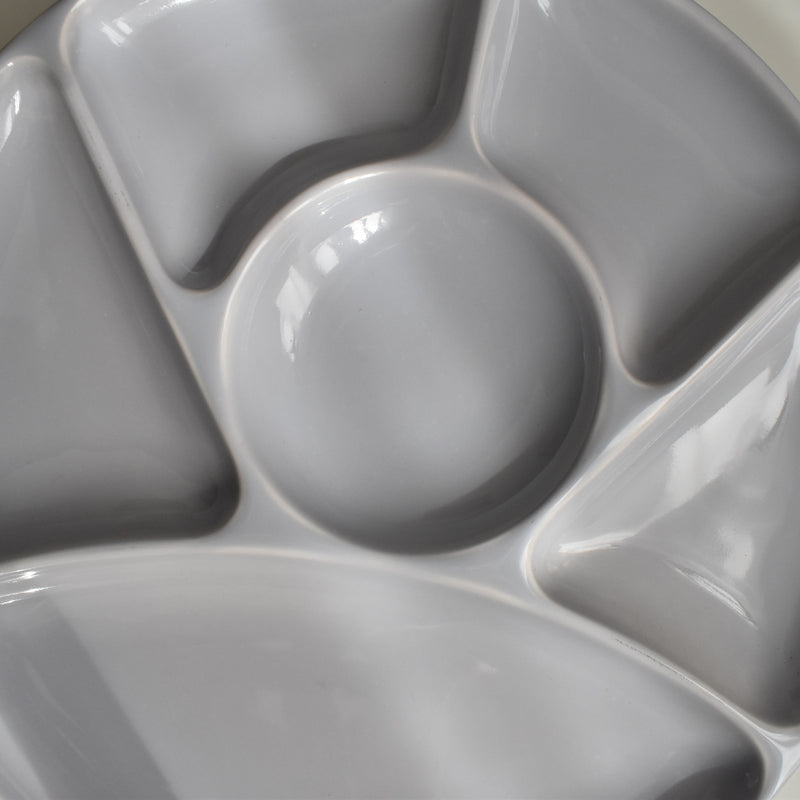 Vintage Fondue Plate Gien Gris H