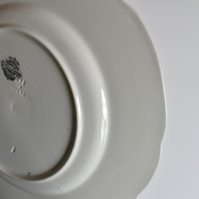 Antique Plate Barluet&Cie Creil Montereau Service Rousseau B