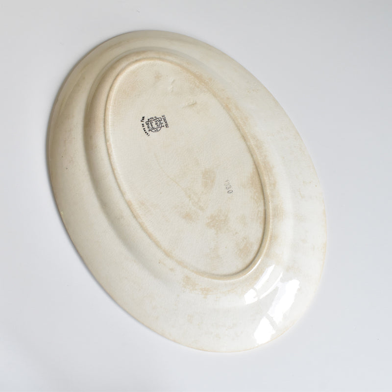 Antique Oval Platter, Choisy-le-Roi, "Petites Fleurs Jaunes"