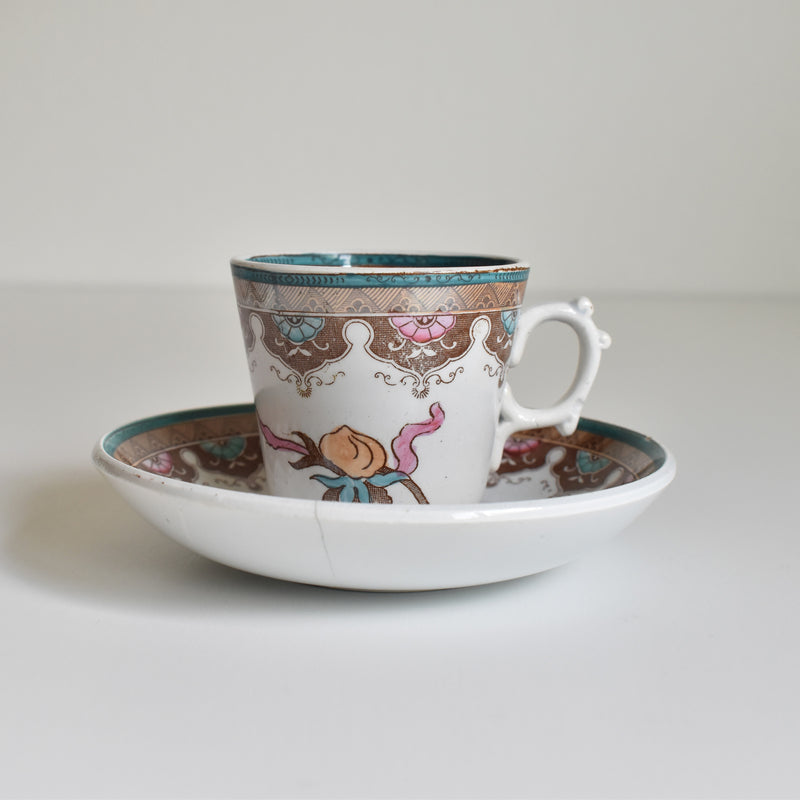 アンティークコーヒカップ＆ソーサー サルグミンヌ G