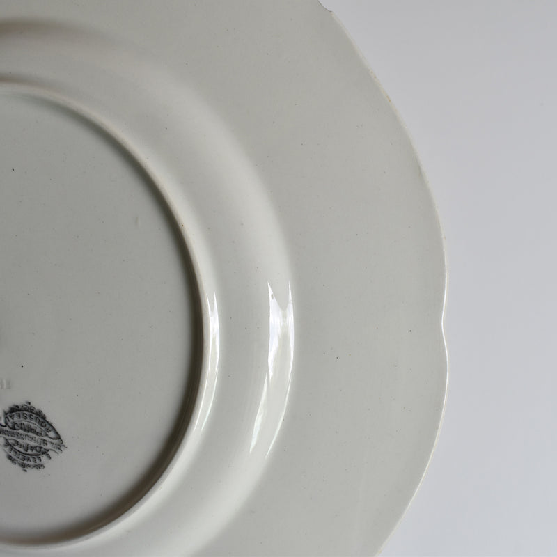 Antique Plate Barluet&Cie Creil Montereau Service Rousseau B