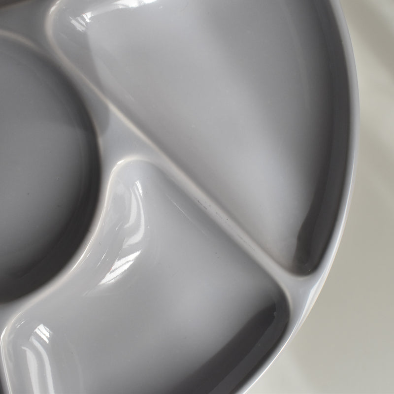 Vintage Fondue Plate Gien Gris H
