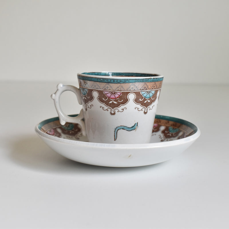 アンティークコーヒカップ＆ソーサー サルグミンヌ G