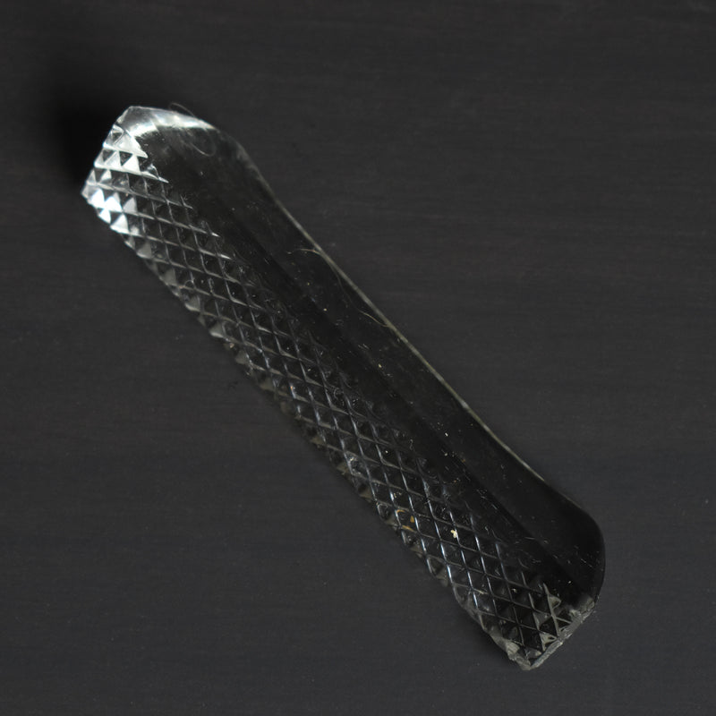 Antique Knife Rest Crystal Glass Triangle
