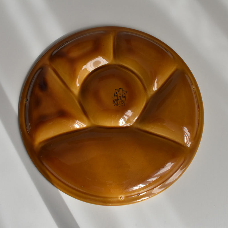 Vintage Fondue Plate Gien Miel