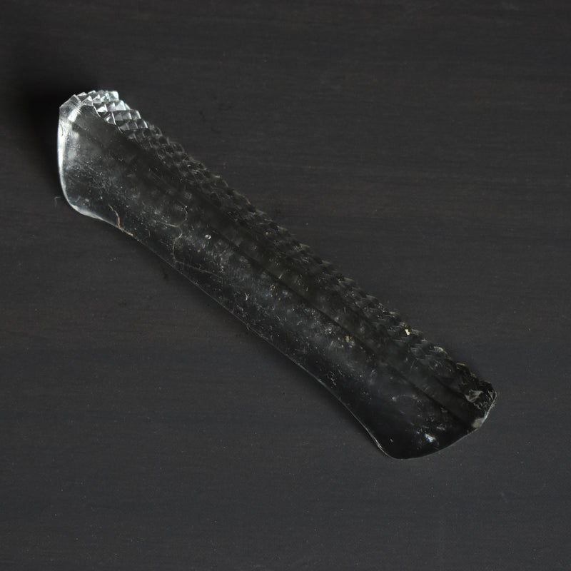 Antique Knife Rest Crystal Glass Triangle