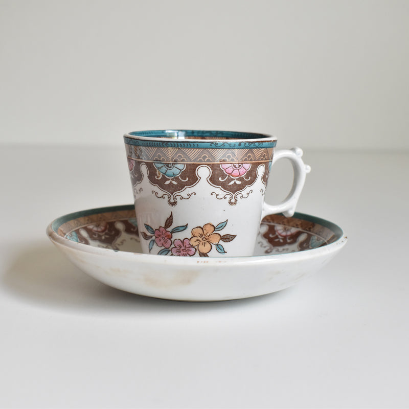 アンティークコーヒカップ＆ソーサー サルグミンヌ F