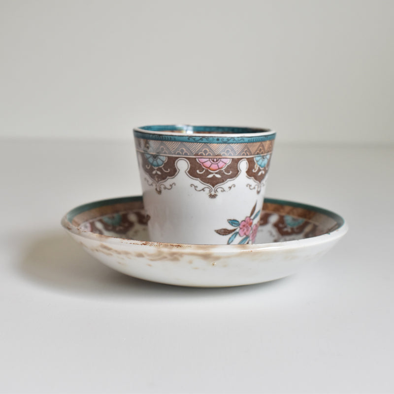 アンティークコーヒカップ＆ソーサー サルグミンヌ F