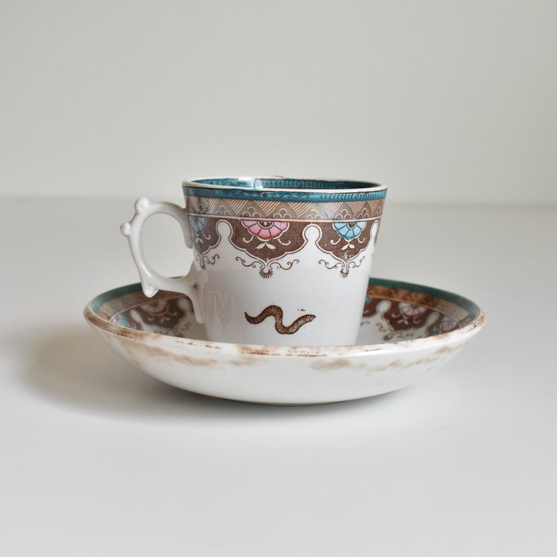 アンティークコーヒカップ＆ソーサー サルグミンヌ F