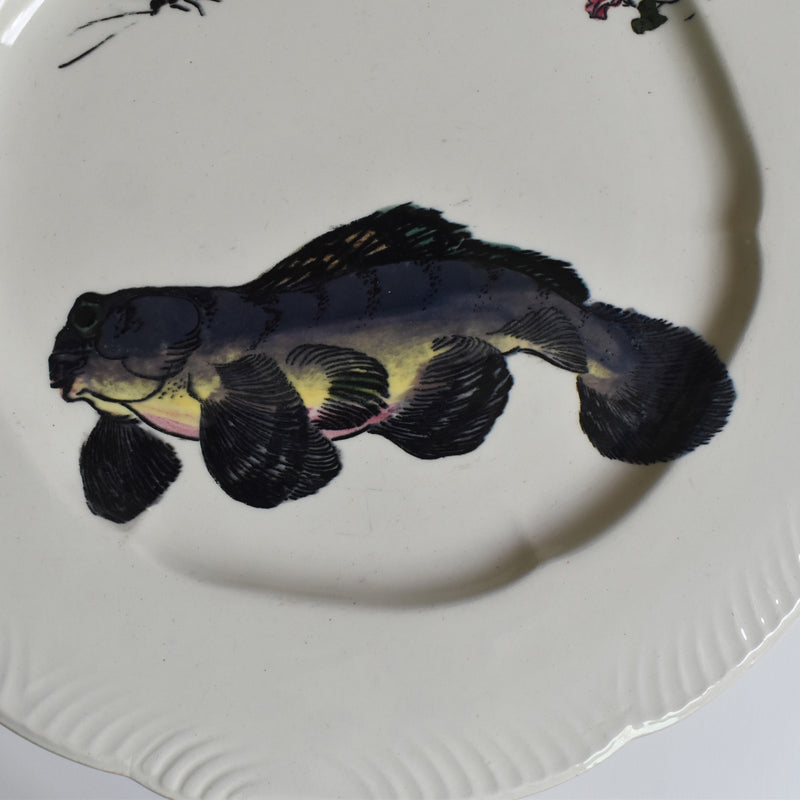 Antique Plate Barluet&Cie Creil Montereau Service Rousseau B