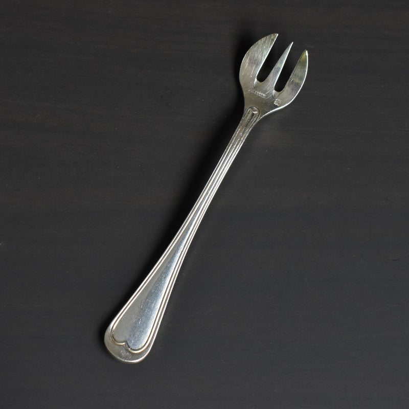 アンティークオイスターフォーク 銀メッキ Boulenger