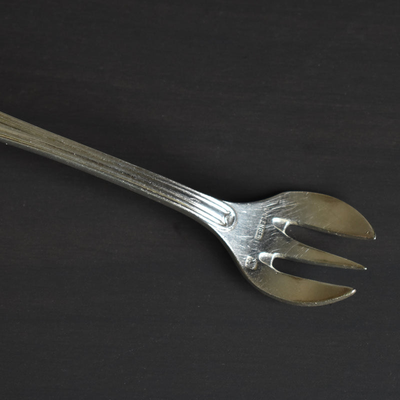 アンティークオイスターフォーク 銀メッキ Boulenger