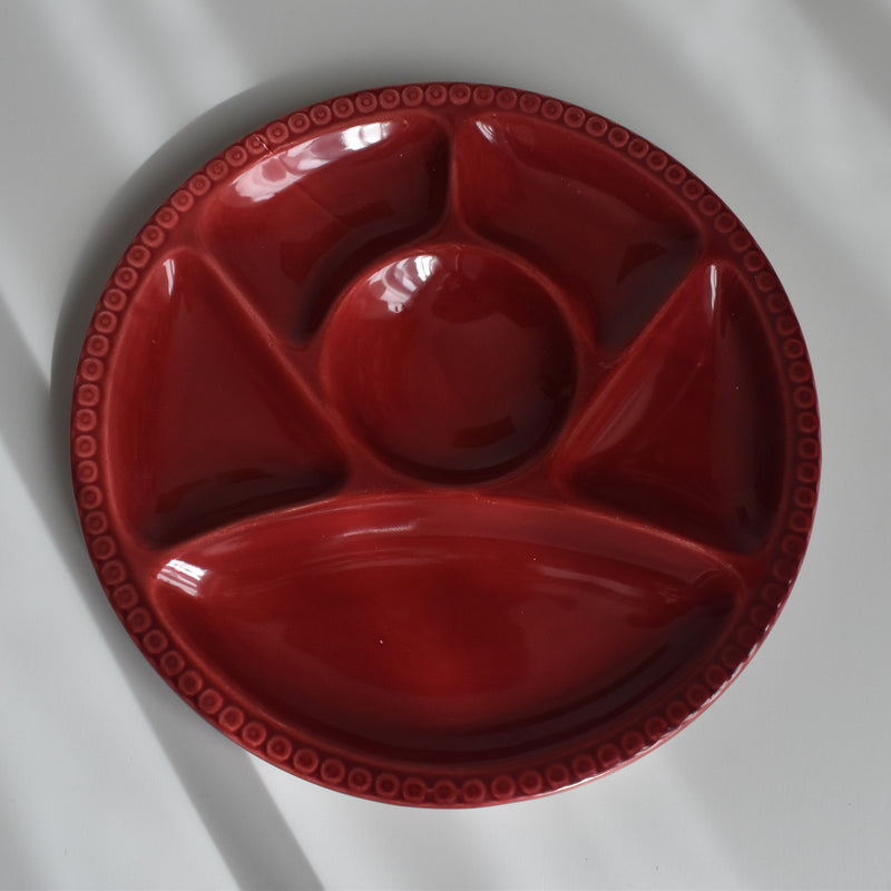Vintage Fondue Plate Gien Bordeau