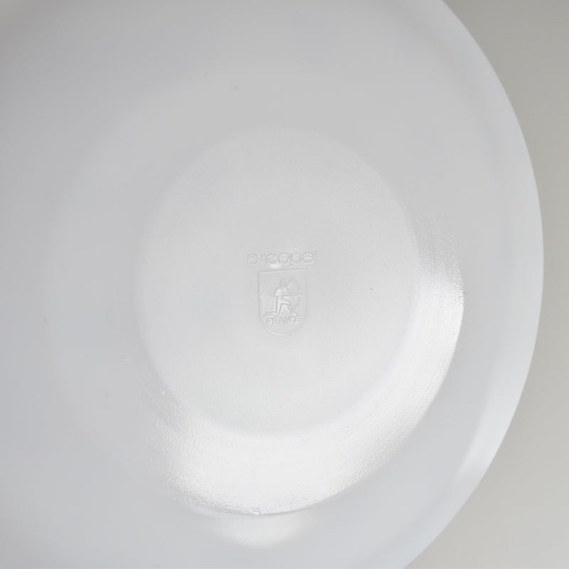 Vintage Glass Plate ARCOPAL Fleurs bleues