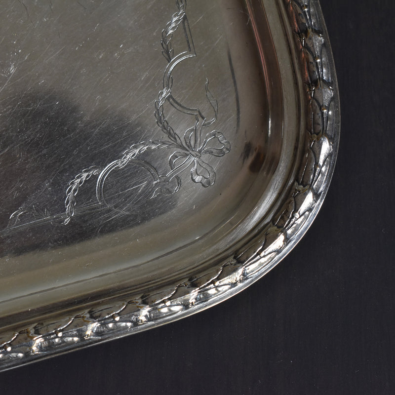 Antique Tray, Silver-Plated, BOULENGER