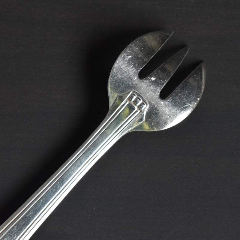 アンティークオイスターフォーク 銀メッキ Raoul Monteillet