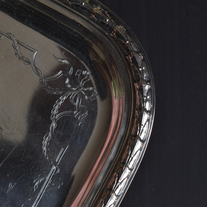 Antique Tray, Silver-Plated, BOULENGER