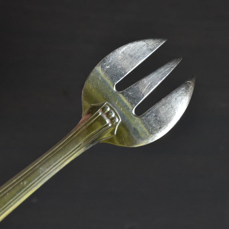 アンティークオイスターフォーク 銀メッキ Raoul Monteillet