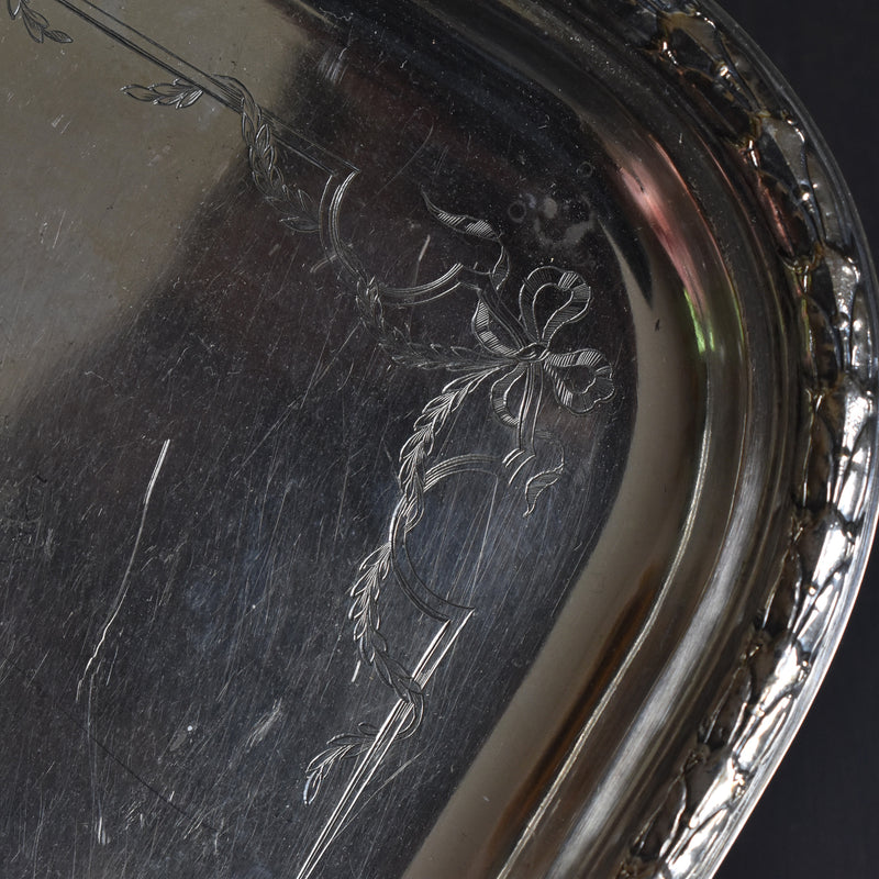 Antique Tray, Silver-Plated, BOULENGER