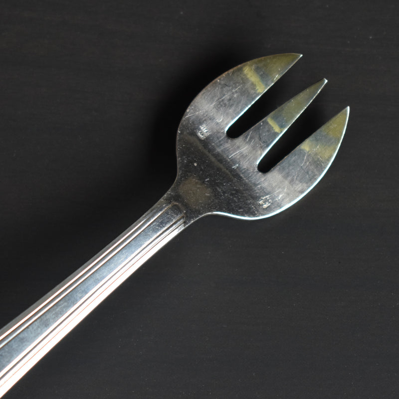 アンティークオイスターフォーク 銀メッキ Raoul Monteillet