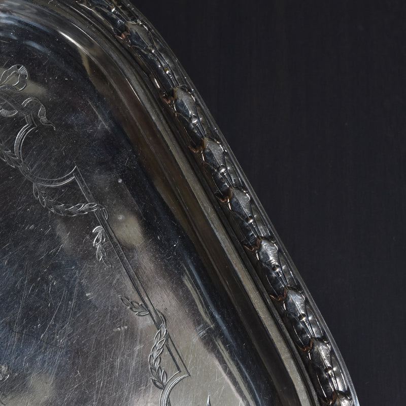 Antique Tray, Silver-Plated, BOULENGER