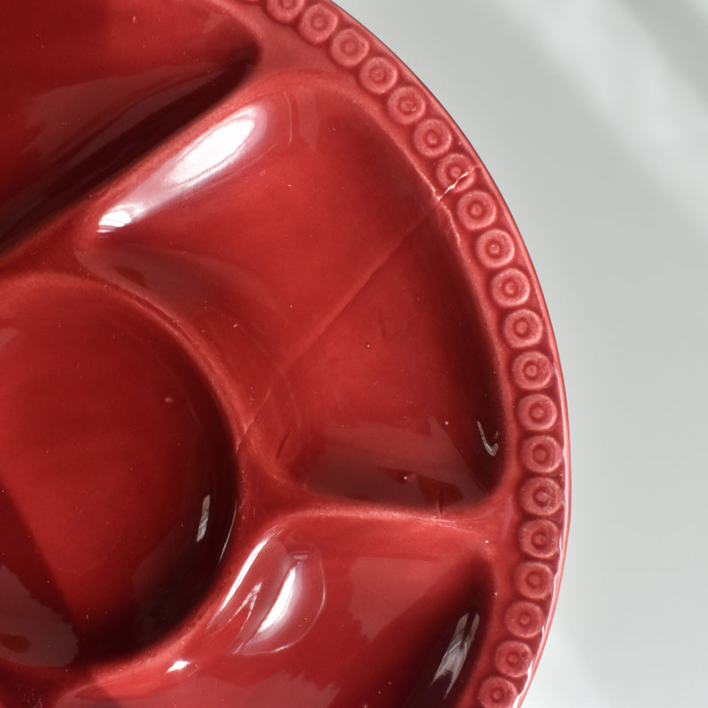Vintage Fondue Plate Gien Bordeau