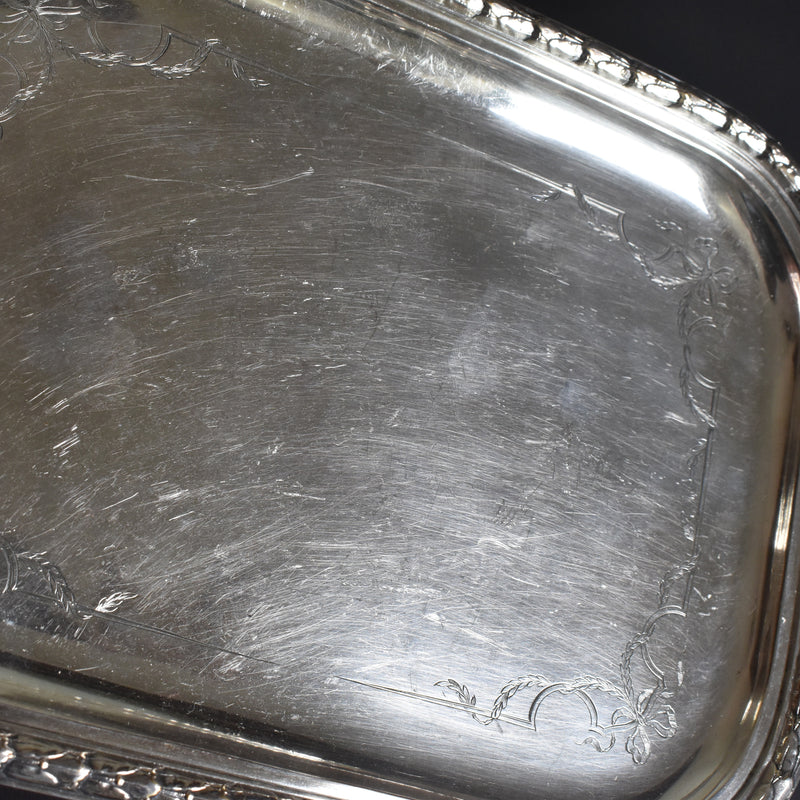 Antique Tray, Silver-Plated, BOULENGER