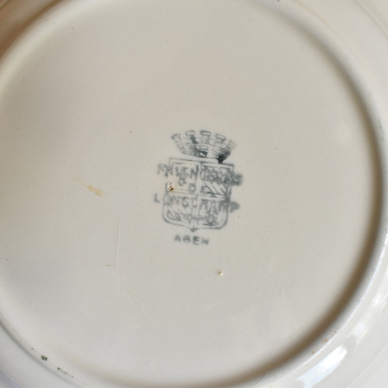 Vintage Deep Plate, Longchamp, Agen C