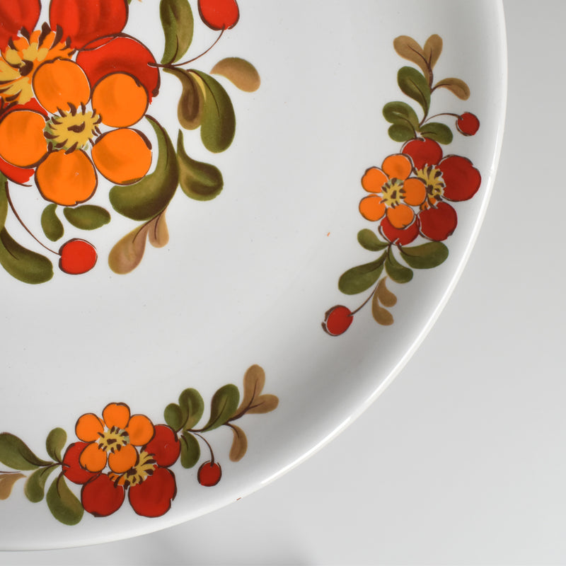 ヴィンテージプレート オルシー ムランデルー Fleurs Oranges B